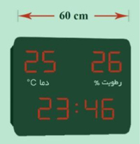 ساعت درجه حرارت محیط و در صد رطوبت